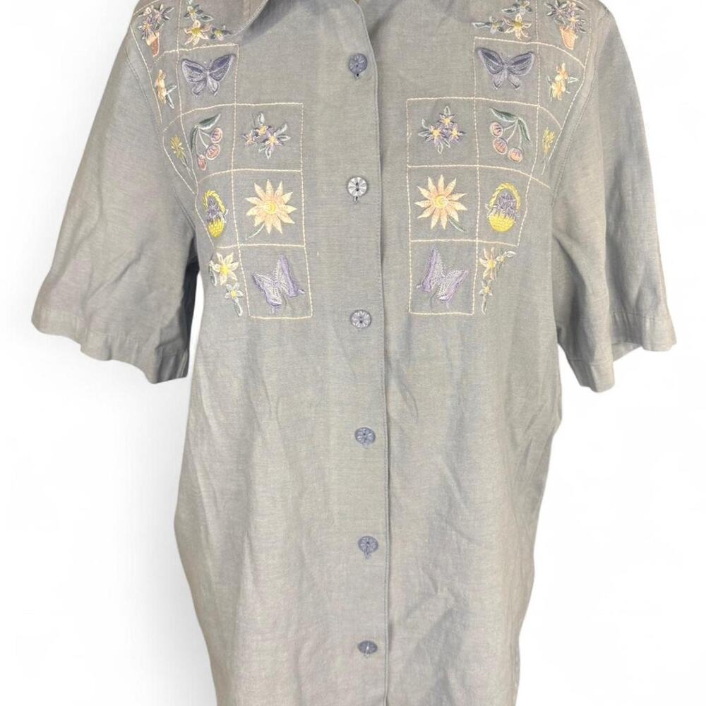Vintage 90s Alfred Dunner Embroidered Shirt